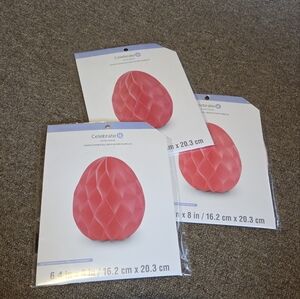 🎉5/$10 Pink Paper Egg Decorations